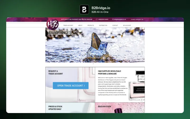 perfume wholesale europe by b2bridge.io