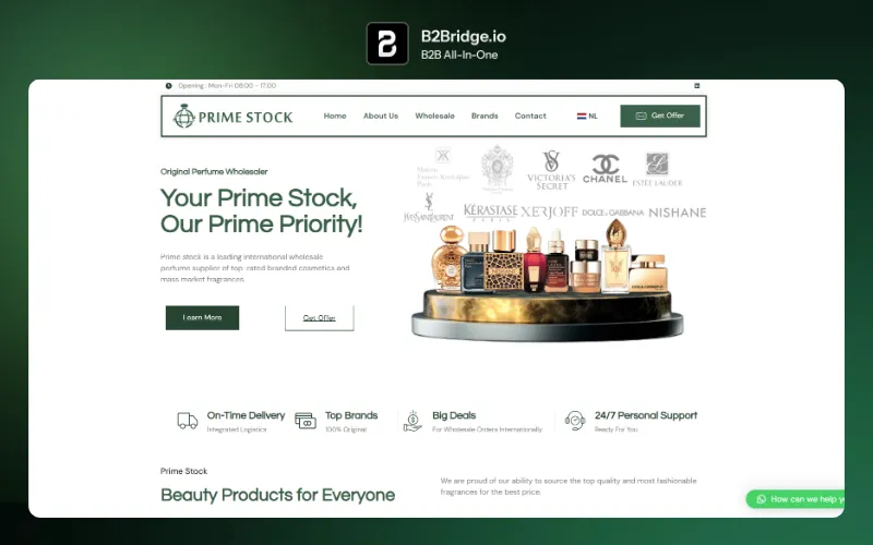 perfume wholesale europe by b2bridge.io