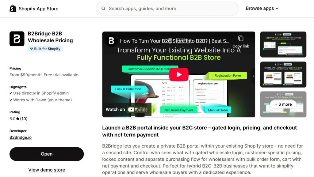 b2bridge.io built for shopify