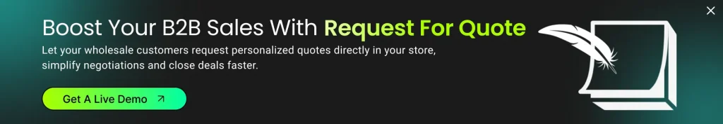 request for quote feature of b2bridge.io