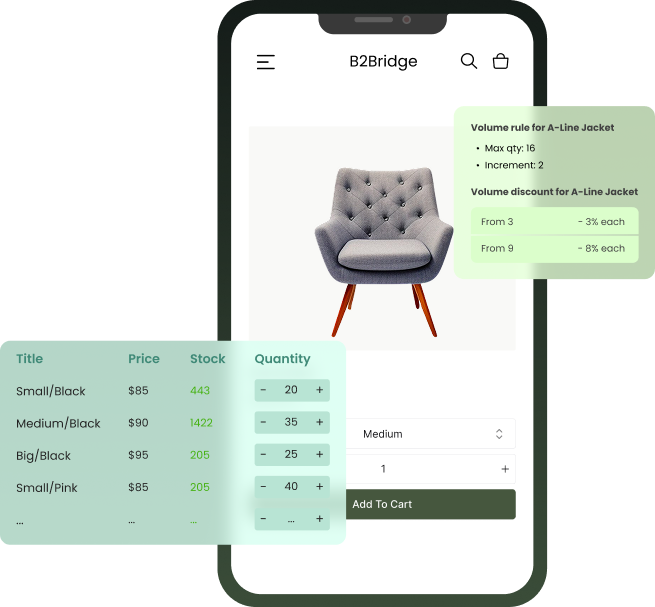b2b pricing feature b2bridge.io