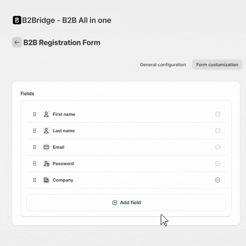 b2b registration form b2bridge.io