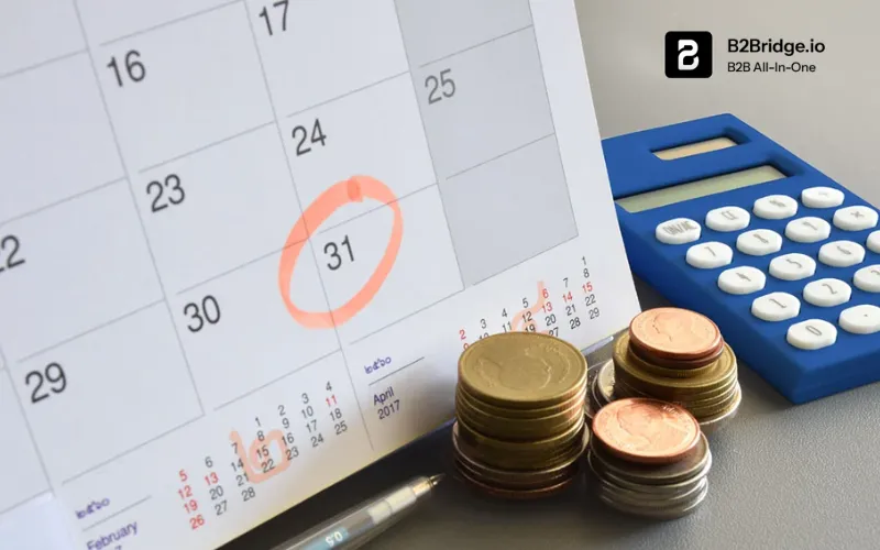 invoice date vs due date by b2bridge.io