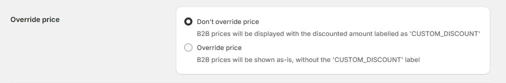 override price by b2bridge.io