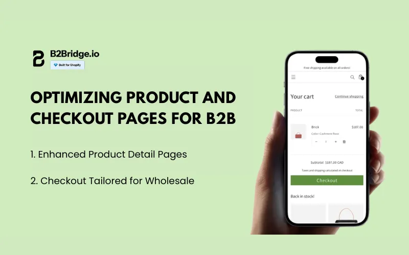 shopify ux design for b2b by b2bridge.io