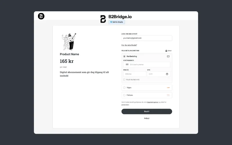 shopify ux design for b2b by b2bridge.io