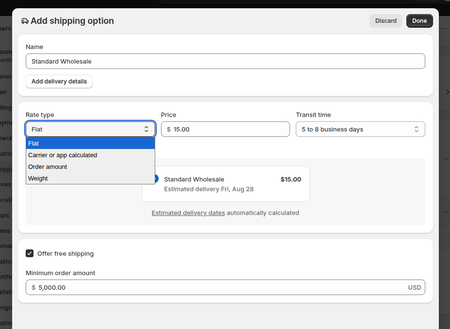 3. Pick A Rate Model For Bulk Orders