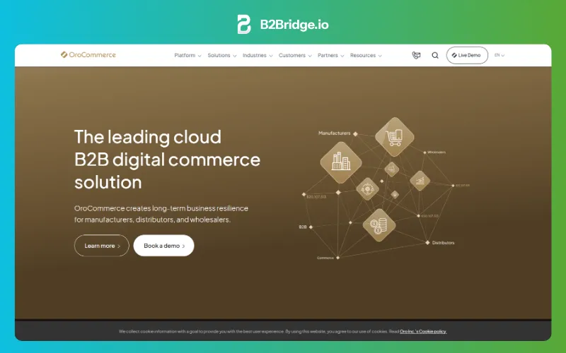 orocommerce b2b ecommerce website examples reviewed by b2bridge.io