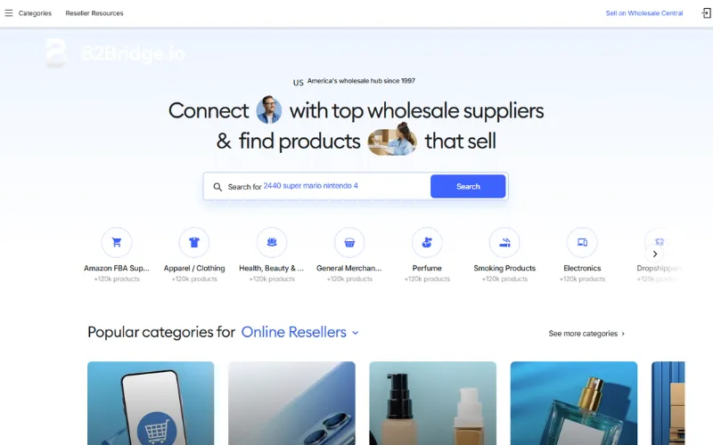 review wholesale central wholesale distributors by b2bridge.io