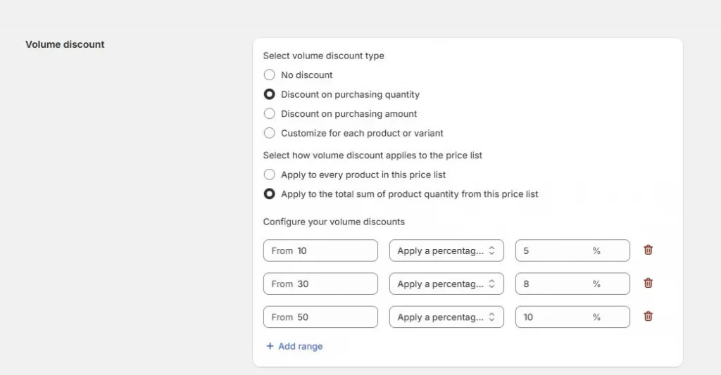 set up product quantity increments with b2bridge.io step 2