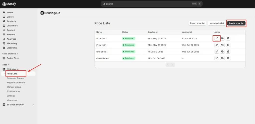 set up product quantity increments with b2bridge.io step 1