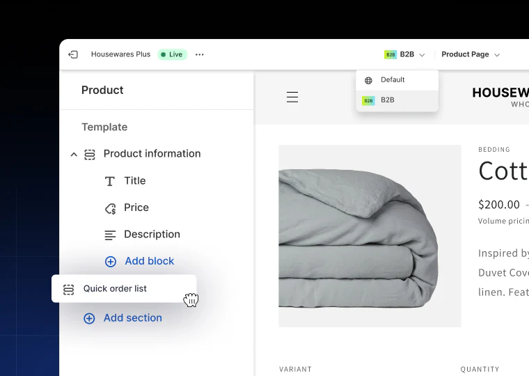 Shopify plus for B2B