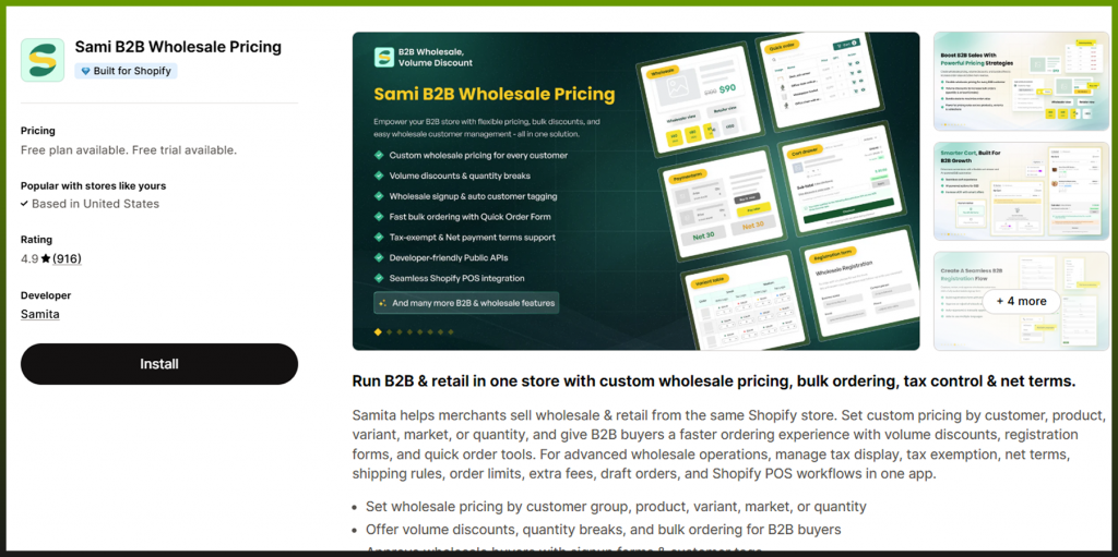 Sami B2B Wholesale Pricing