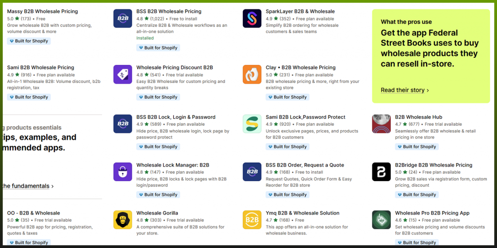 Top B2B Shopify apps