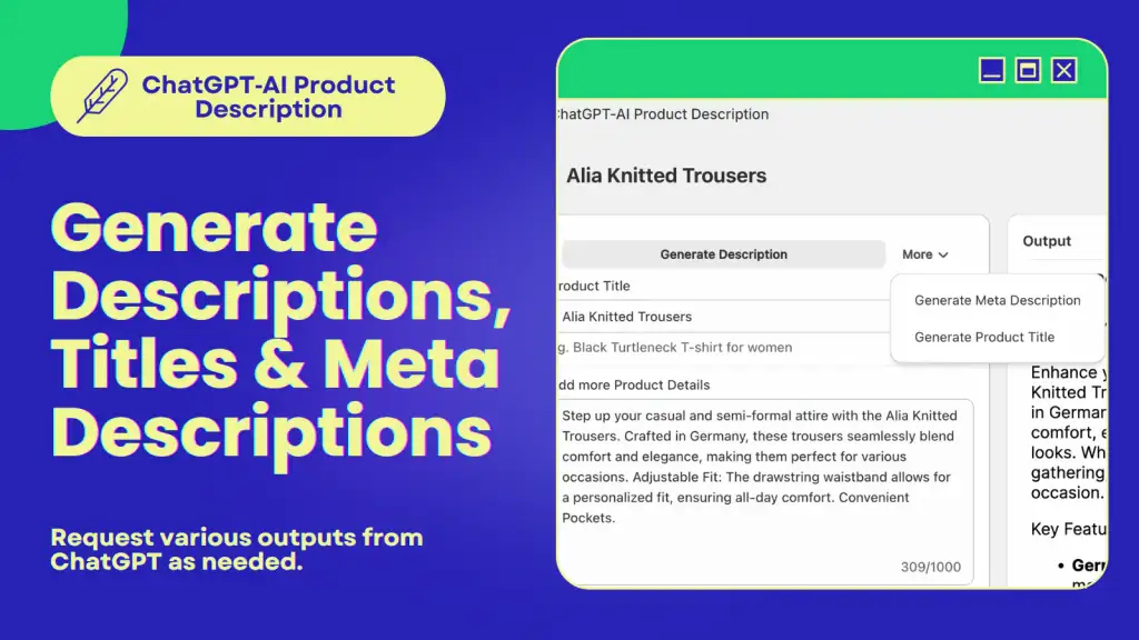AI product description