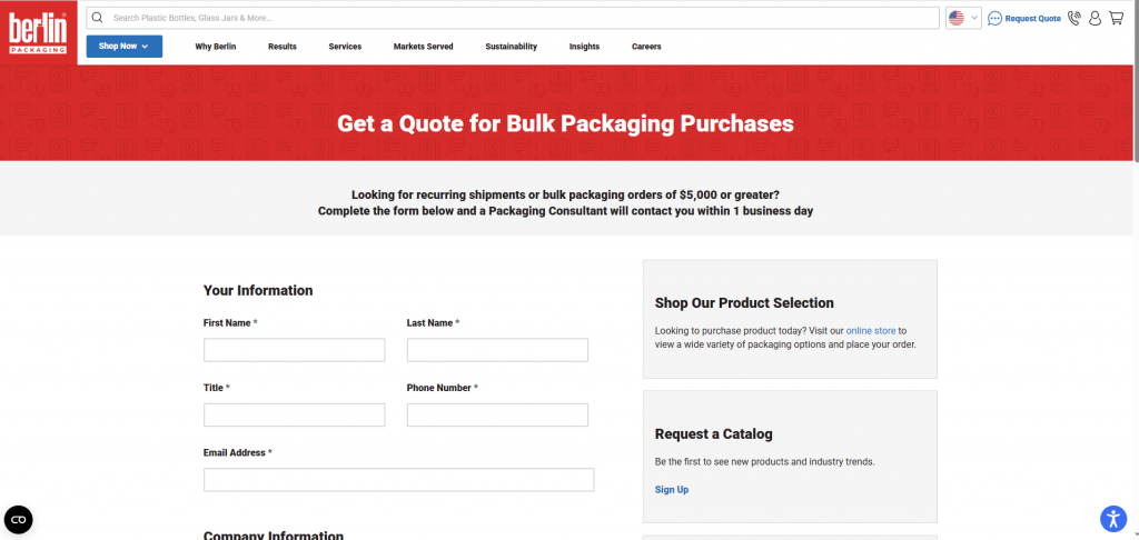 Berlin Packaging for Quote-to-Order Buying