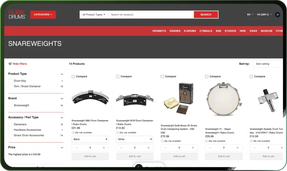 B2B catalogs with wholesale pricing and quantity rule