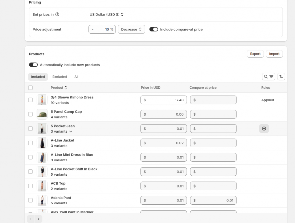 Add volume pricing breaks by quantity