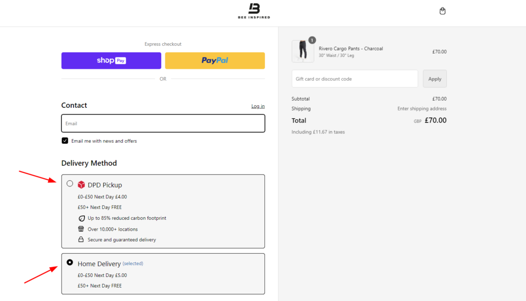 Shopify plus checkout