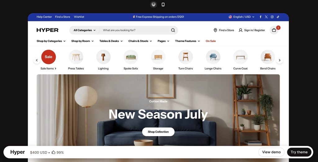 Hyper theme